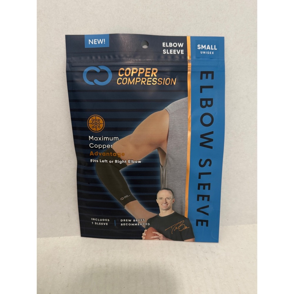 Copper Compression Elbow Sleeve Unisex S Black New Recovery Support X000SNBNCT